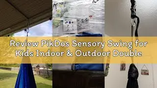 Review PikDos Sensory Swing for Kids Indoor & Outdoor Double Layer Therapy Cuddle Swing with 360&deg; Sw