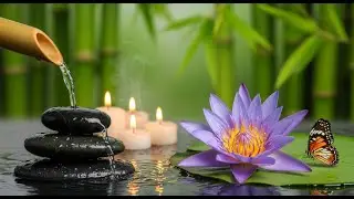 Calm Your Mind in 10 Minutes! Gentle Piano & Bamboo Water Flow for Deep Relaxation