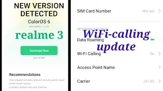 WiFi calling update in realme 3 March 2020