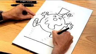 How to Draw the Mr Men characters -- MR FUNNY