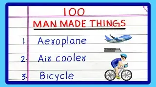 Name of Man Made things | 10 | 20 | 30 | 50 | 100 MAN MADE THINGS | in English