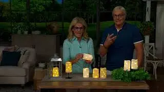 Lightscapes S/2 Swirl Light Indoor/Outdoor Flameless Candles on QVC