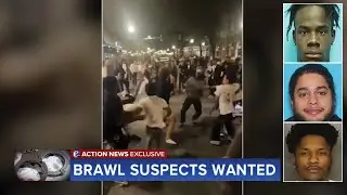 Violent brawl injures 2 siblings; 4 suspects still sought