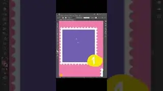 postal stamp illustration #howto #illustrator #shorts #process