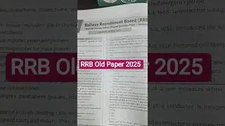 RRB Old Paper 2025 | Ek Hi Book Se Sab PYQs 📘