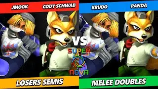 Supernova 2024 LOSERS SEMIS - Jmook & Cody Schwab Vs. Krudo & Panda - Smash Melee - SSBM