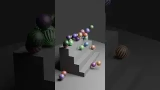 Balls Bouncing off stairs
