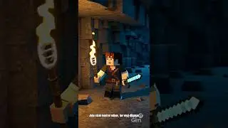 Jake and Nicolas: Diamond Hunt in a Minecraft Cave - #shorts