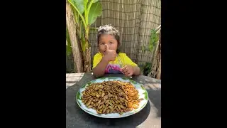 Exploring Exotic Asian Street Food: Fried Yellow Silkworm #TravelFood #WorldCuisine #LocalFood