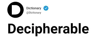 Decipherable Meaning In English