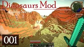 Minecraft Dinosaurs (Fossils/Archeology mod) Public Server! - 001 - Dinosaur Parks!