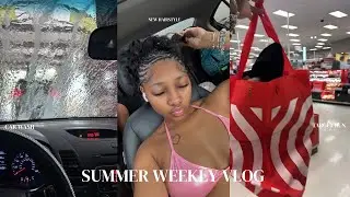 Summer weekly vlog| car wash, new hairstyle, target haul & pack with me for the beach| A&rsquo;Millian