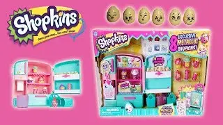 SHOPKINS SO COOL METALLIC FRIDGE | Little Kelly & Friends ToysReview for Kids