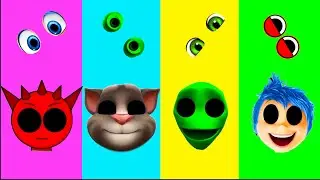 Funny Wrong eyes👀 Sprunki Vs Talking Tom Vs Green Alien Vs Joy
