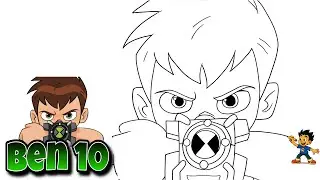 How to Draw BEN 10 with His Omnitrix | BEN 10 #ben10 #drawingvideo 