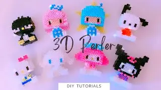 KUROMI & MY MELODY 3d perler Tutorial Easy