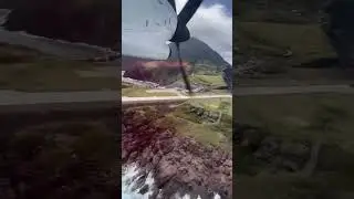 Flying over Saba AirPort - shortest commercial runway in the world