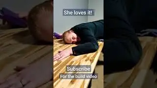 Subscribe to Deb & Matt Chat for the Desk Build Video! #diy #reno #desk #battlestation #couplegoals