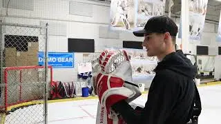 Chicago Blackhawks Goaltender Jaxson Stauber Puck Handling Demo