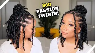 NO CORNROWS 🚨NO BRAIDS! $60 PASSION TWISTS CROCHET | TOYOTRESS