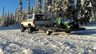 Alaskan style 2 Place Sled Trailer #rc #alaska 
