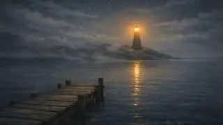 Cozy Lighthouse Ambience | Calm Fantasy Background Music & Living Painting