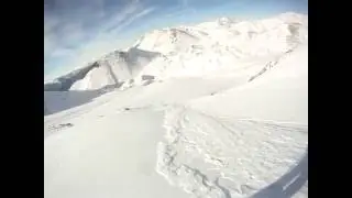 Lefka Ori, Crete, Greece north slope ski descent