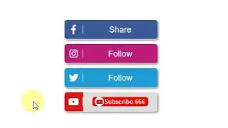 Social share button with html css