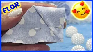🌺🌺#32#FLOR DE TECIDO NO BICO-DE-PATO!!!CRIA&Ccedil;&Atilde;O ELAINE &Aacute;VILA-F&Aacute;CIL R&Aacute;PIDA E LINDA!!!🌺🌺