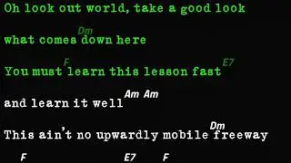 Chris Rea  - The Road to Hell GUITAR BACKING TRACK With Chords And Lyrics