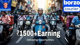 ₹1500+Earning Parcel Delivery Porter & Borzo Full Day Income