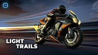 how to create light trails effect in photoshop | Easy way to create light trails effect in Photoshop