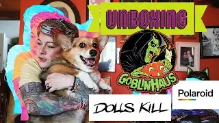 Unboxing! Dolls Kill, Polaroid, Peace Coffee, Goblin Haus & Featuring my Corgi Kuma 🦊