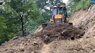 Joining Down Hill Valley with Hilltop Villages Making Hillside Road-JCB Work