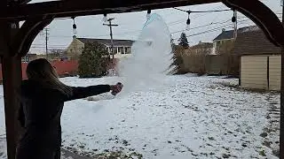 Hot water in negative degree weather