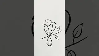 Number 9 to Bird drawing easy #art #drawings #birdart