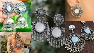 Mirror work earrings design ideas/Earrings for Kurta/Boho Indian earrings design ideas for Diwali