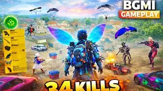 34 KILLS 😱 | MY BEST RUSH GAMEPLAY 🔥 | NEW VERSION BGMI / PUBG MOBILE #bgmi 