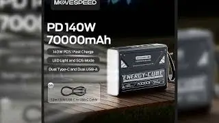 A must-have product!&nbsp;MOVESPEED Z70Pro Power Bank 70000mAh 140W PD Fast Charge External Battery Pow
