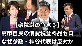 【及川幸久】衆院選の争点③: 高市自民の消費税食料品ゼロ, なぜ参政・神谷代表は反対か
