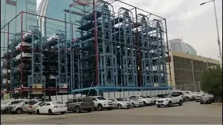 ELEVATED CARPARK SMART PARKING IN RIYADH SAUDI ARABIA 120121 @Back of Alinma Bank King FAHAD Road
