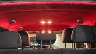 Car headliner color change / bonding red roof liner material to headliner board / Kia Soul