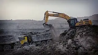 coal mine excavation. #SanyExcavator #VolvoTruck #miningmachine