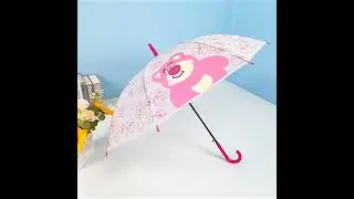 Rain Umbrella Transparent Kids Auto Open Transparent Windproof for Kids or Outdoor Weddings
