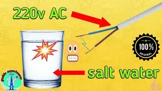 ⭐Experiment salt water vs 220v AC current