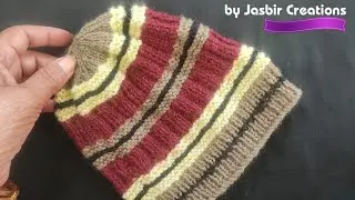 Knitt Beautiful Designer BABY CAP | 3 yrs Baby | Full Video | Jasbir Creations
