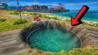 МАШИНЫ ПРОТИВ ОГРОМНОЙ ЯМЫ С ВОДОЙ - BeamNG Drive! #63