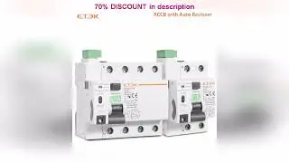 A must-have product! ETEK Auto-Reclose RCD 30mA 2P/4P RCCB Type A Automatic Reclosing Device DIN R