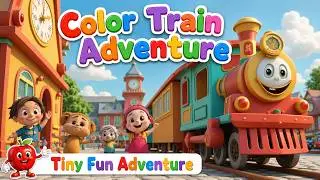 🎨 Color Train Song for Kids | Red Rabbit, Blue Bear & Yellow Duck Ride! 🚂🌈