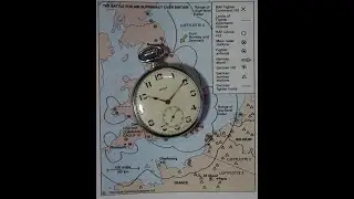 1940 Vulcain Air Ministry Military Pocket Watch.  Military reference 6E/50